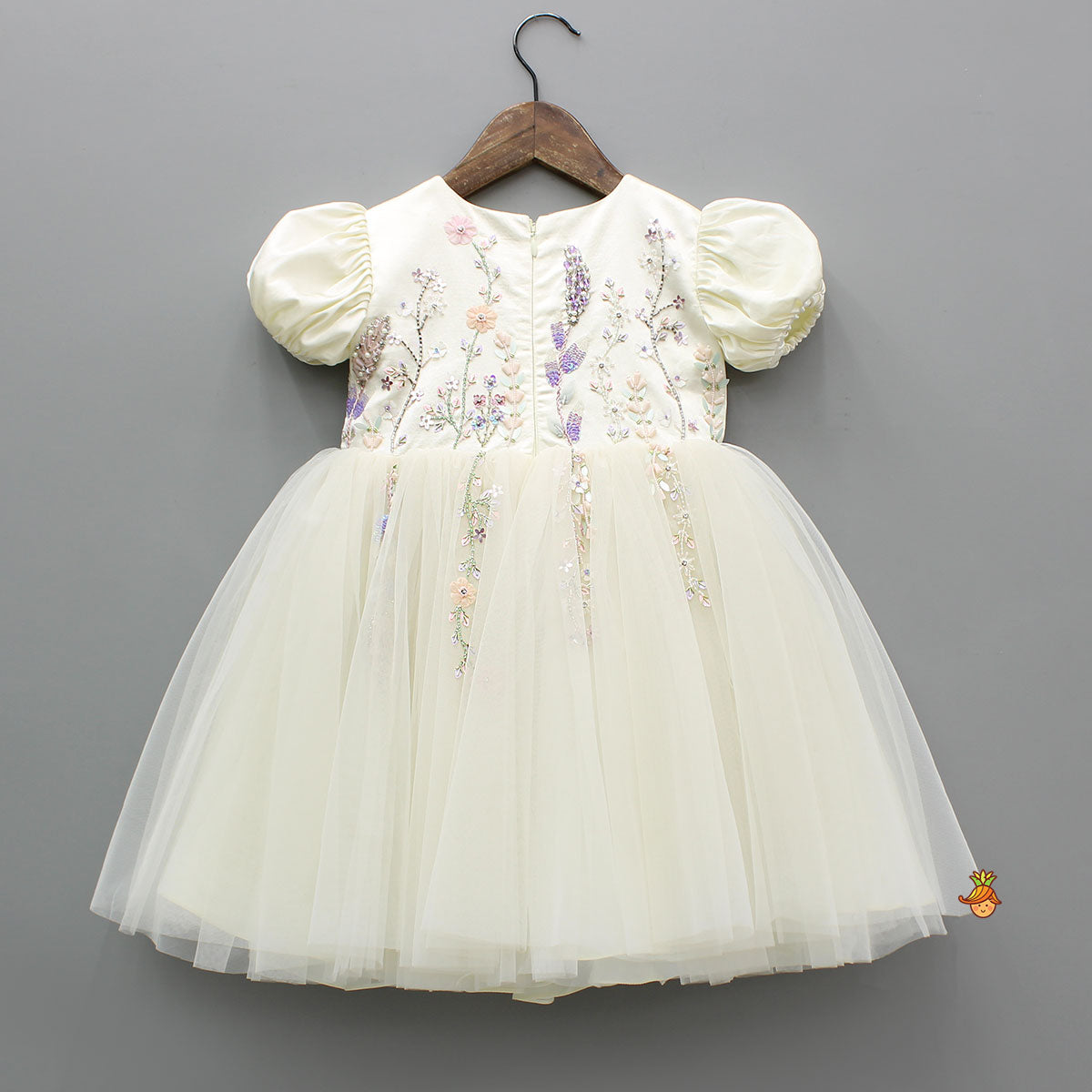 Dreamy Floral Off White Flared Dress