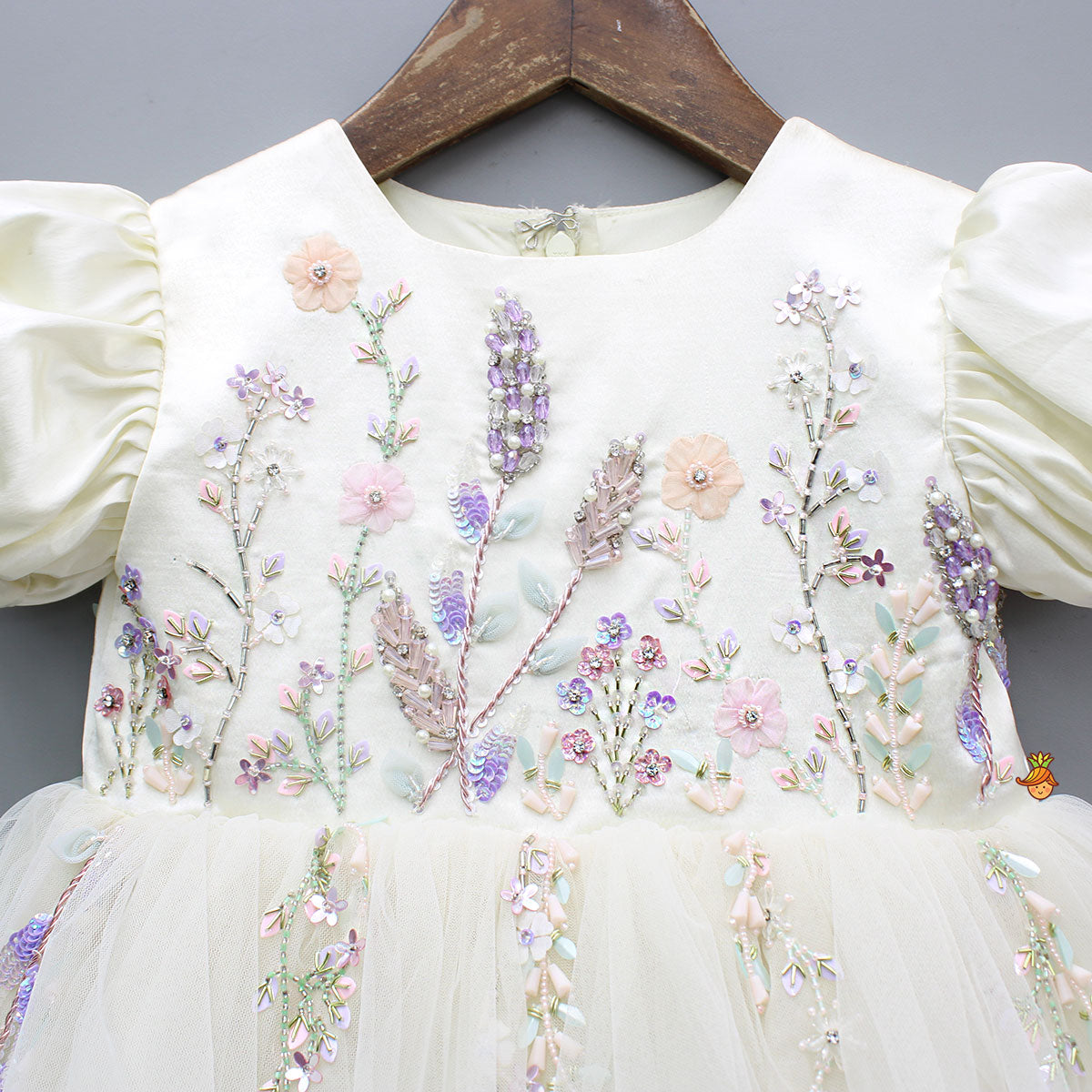 Dreamy Floral Off White Flared Dress