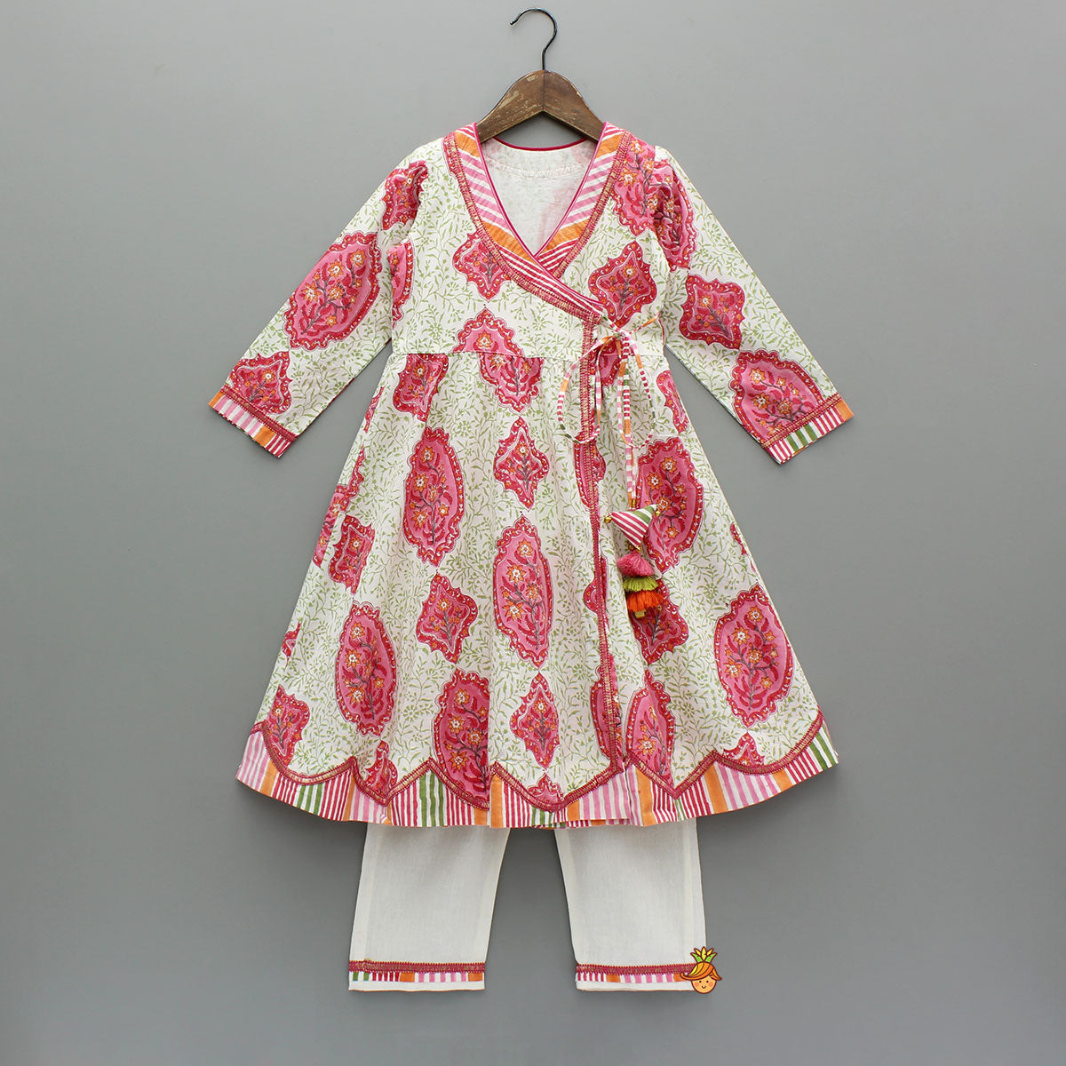 Ethnic Angrakha Style Kurti And Pant