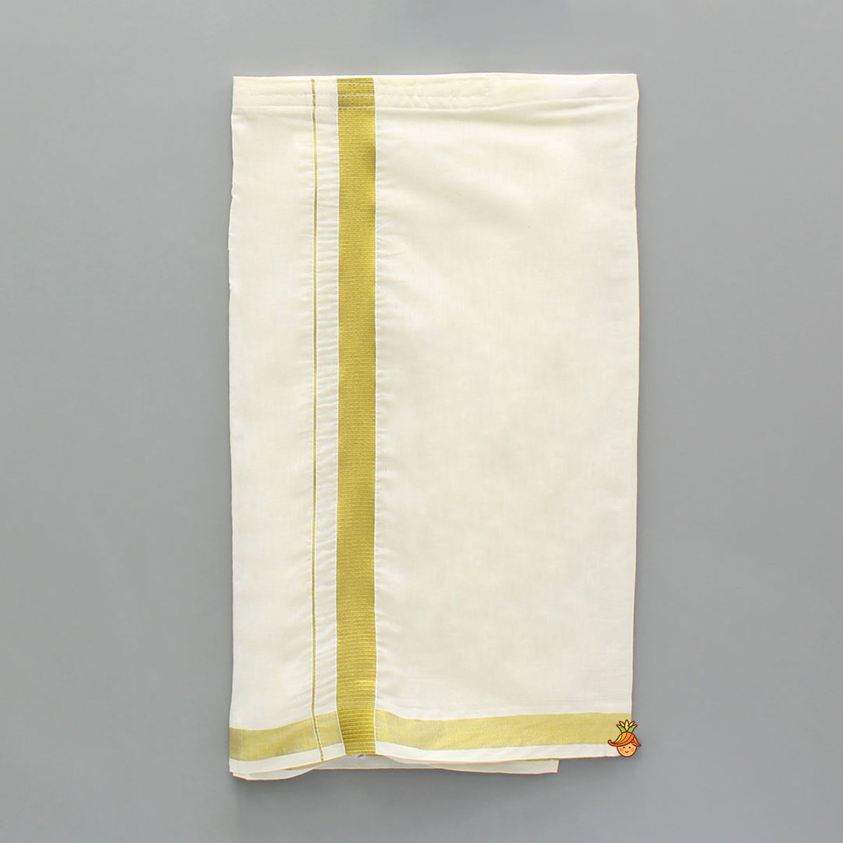 Blue Kurta With Adjustable Cream Lungi