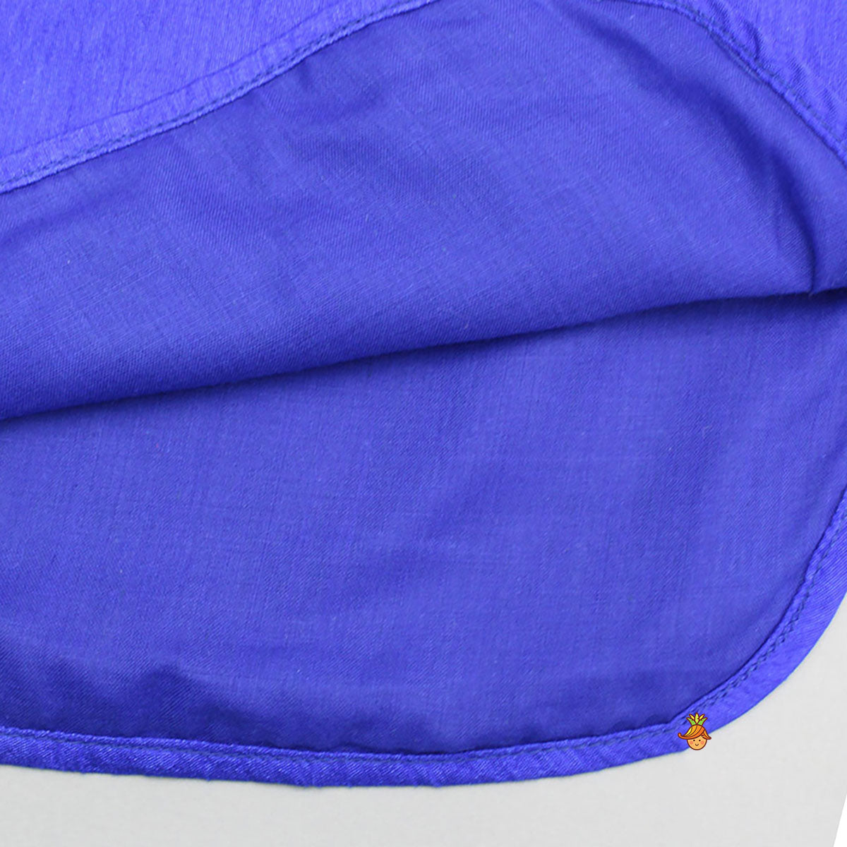 Blue Kurta With Adjustable Cream Lungi