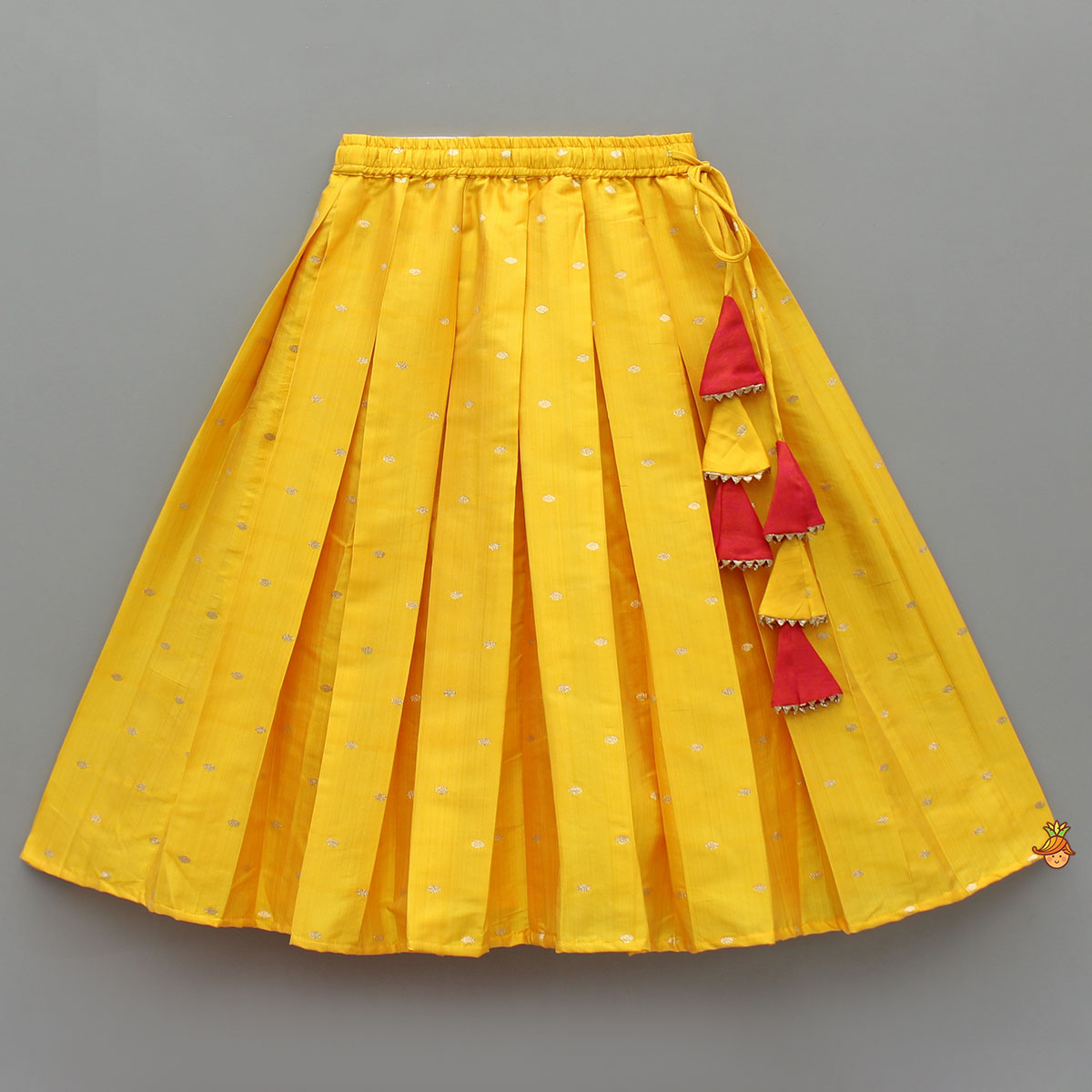 Pleat Detailed Butterflies Embroidered Top With Pleat Detailed Lehenga