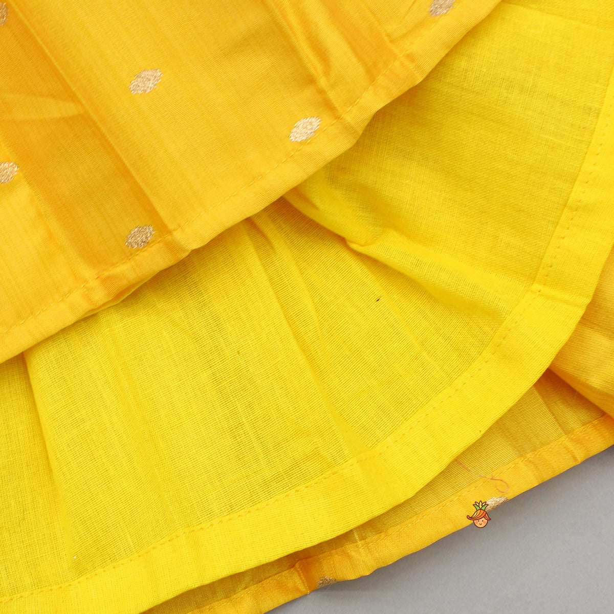 Pleat Detailed Butterflies Embroidered Top With Pleat Detailed Lehenga