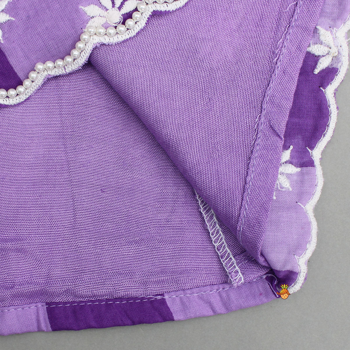 Purple Striped Kurti With Matching Palazzo And Choker Dupatta