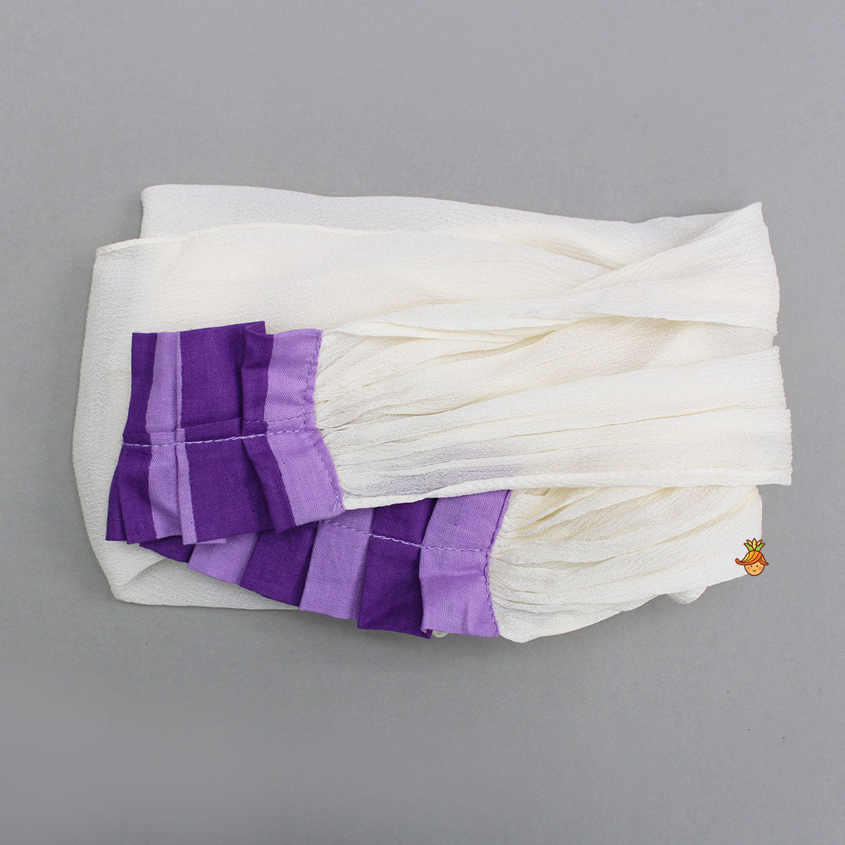 Purple Striped Kurti With Matching Palazzo And Choker Dupatta