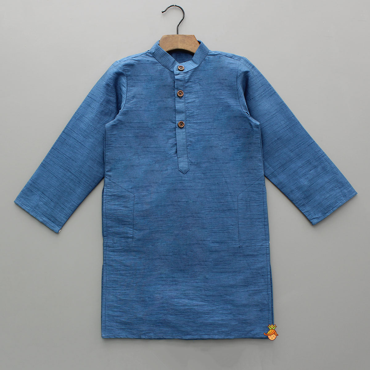 Ethnic Kurta With Bird-Printed Front-Open Jacket And Pyjama