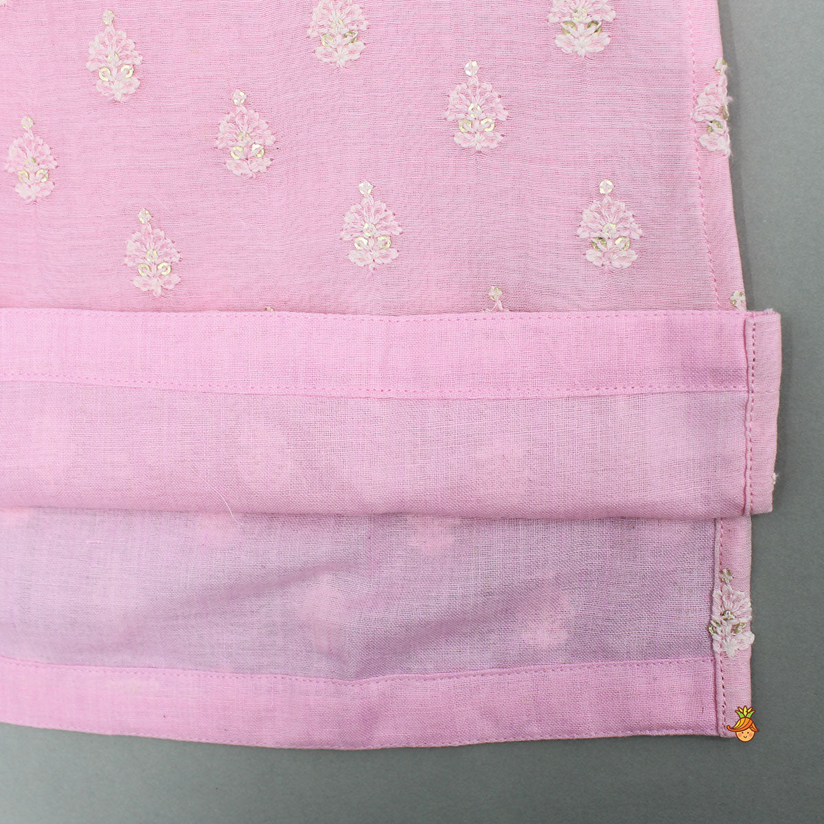 Pink Ombre Kurta With Off White Pyjama