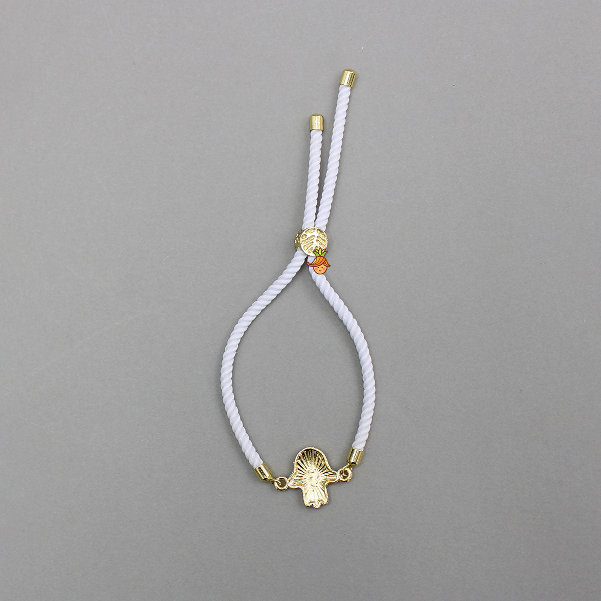 Evil Eye Adjustable White Rope String Rakhi