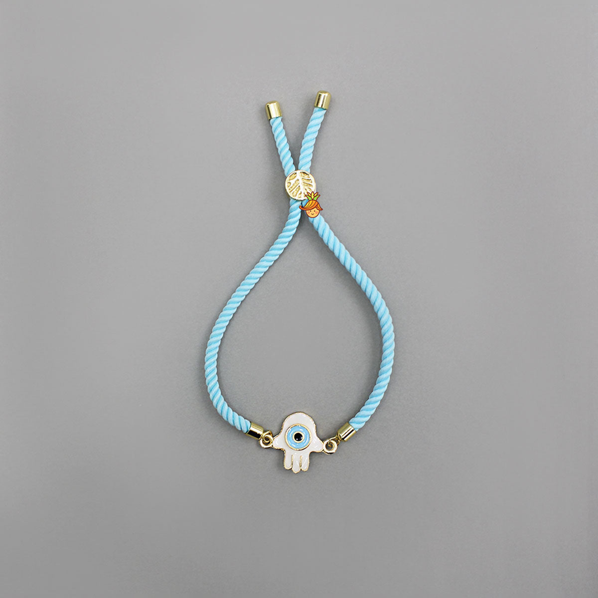 Evil Eye Adjustable Blue Rope String Rakhi