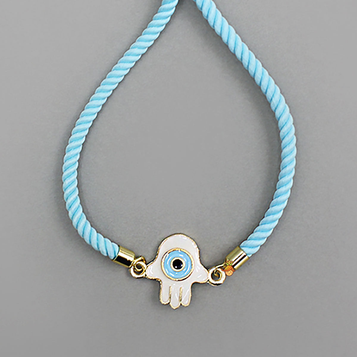 Evil Eye Adjustable Blue Rope String Rakhi