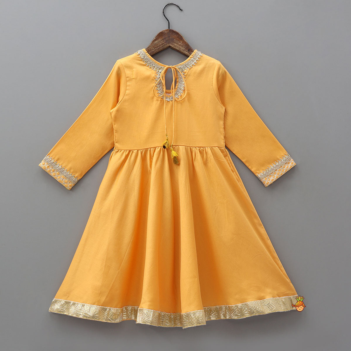 Orange Jacket Style Kurti