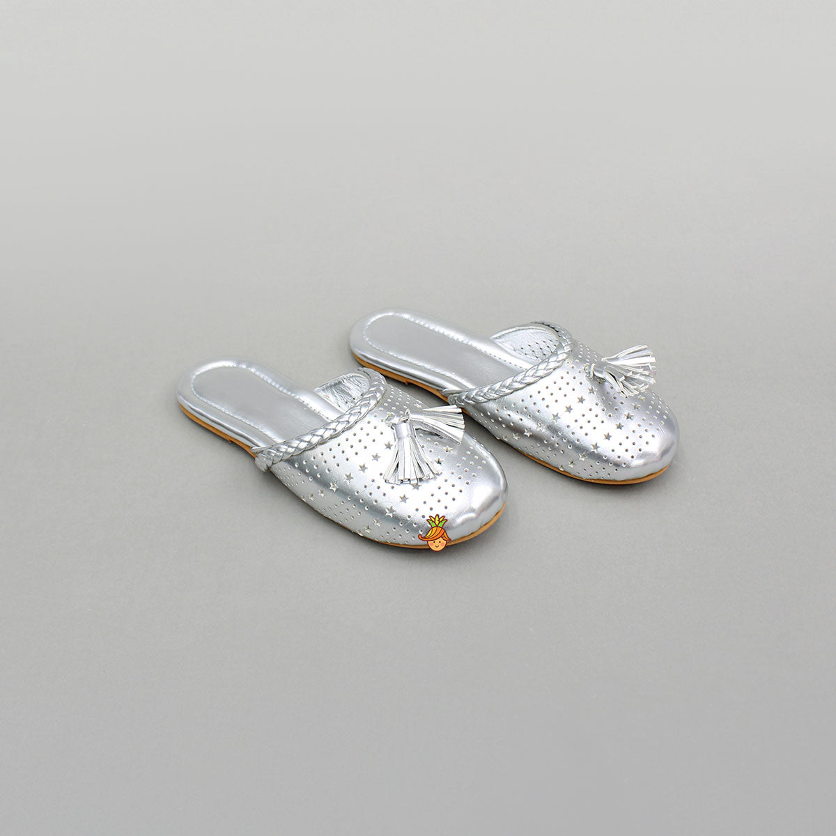 Star Cutwork Slip On Juttis with Tassels