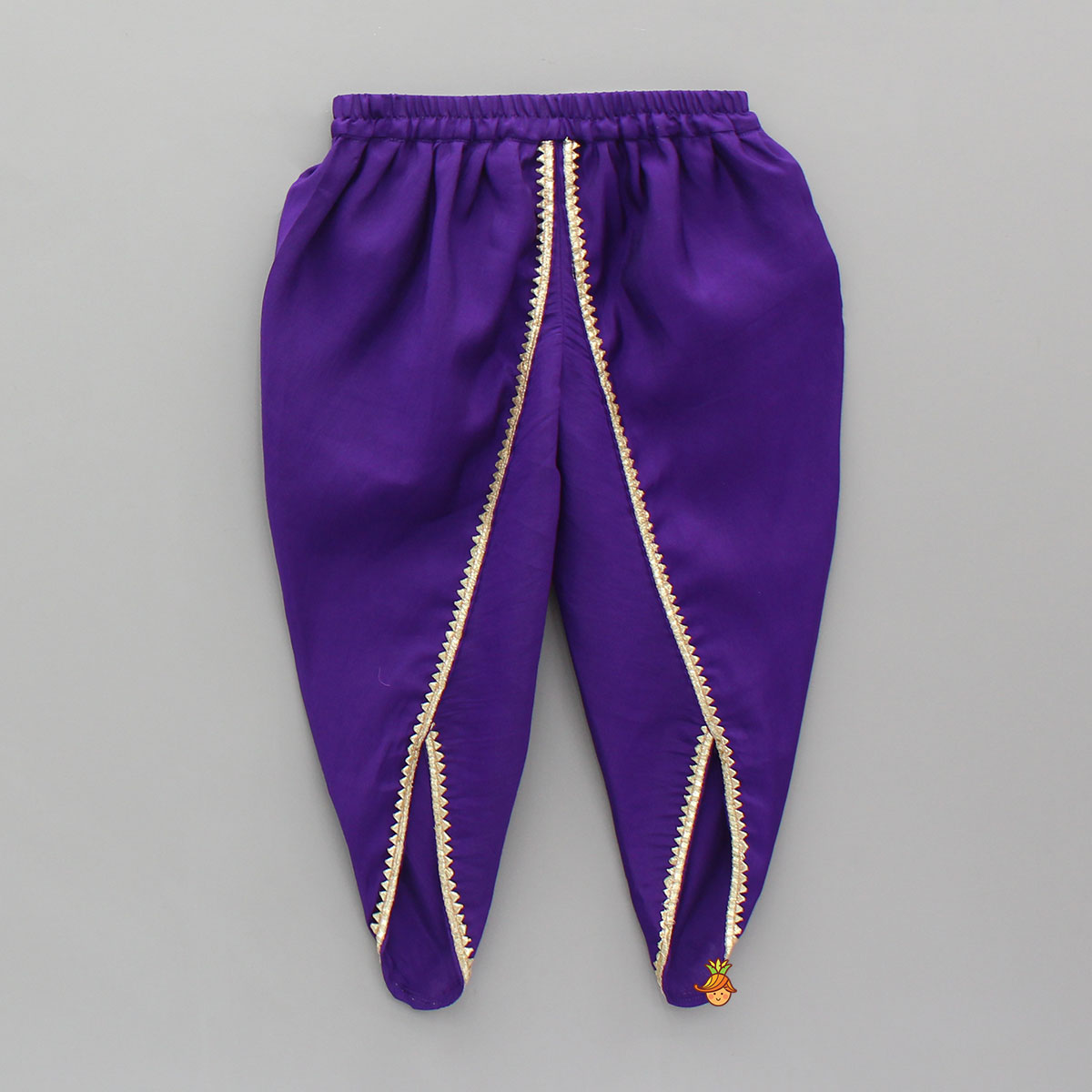 Purple Strappy Sequin Embellished Kurti With Dhoti