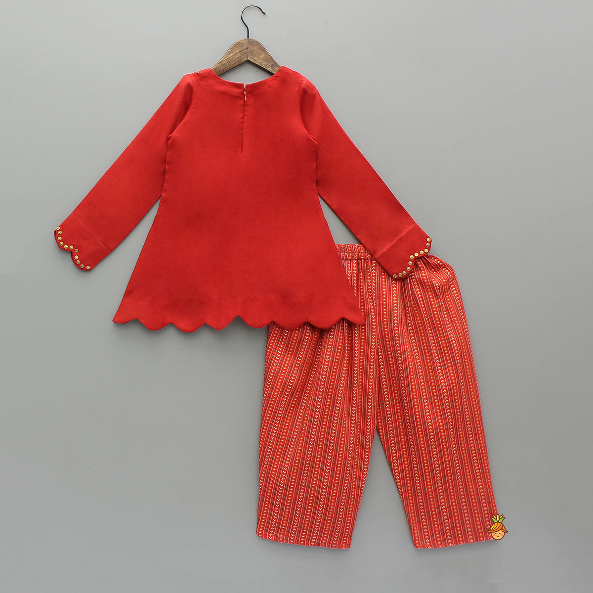 High-Low Kurti With Dhoti-Style Pant