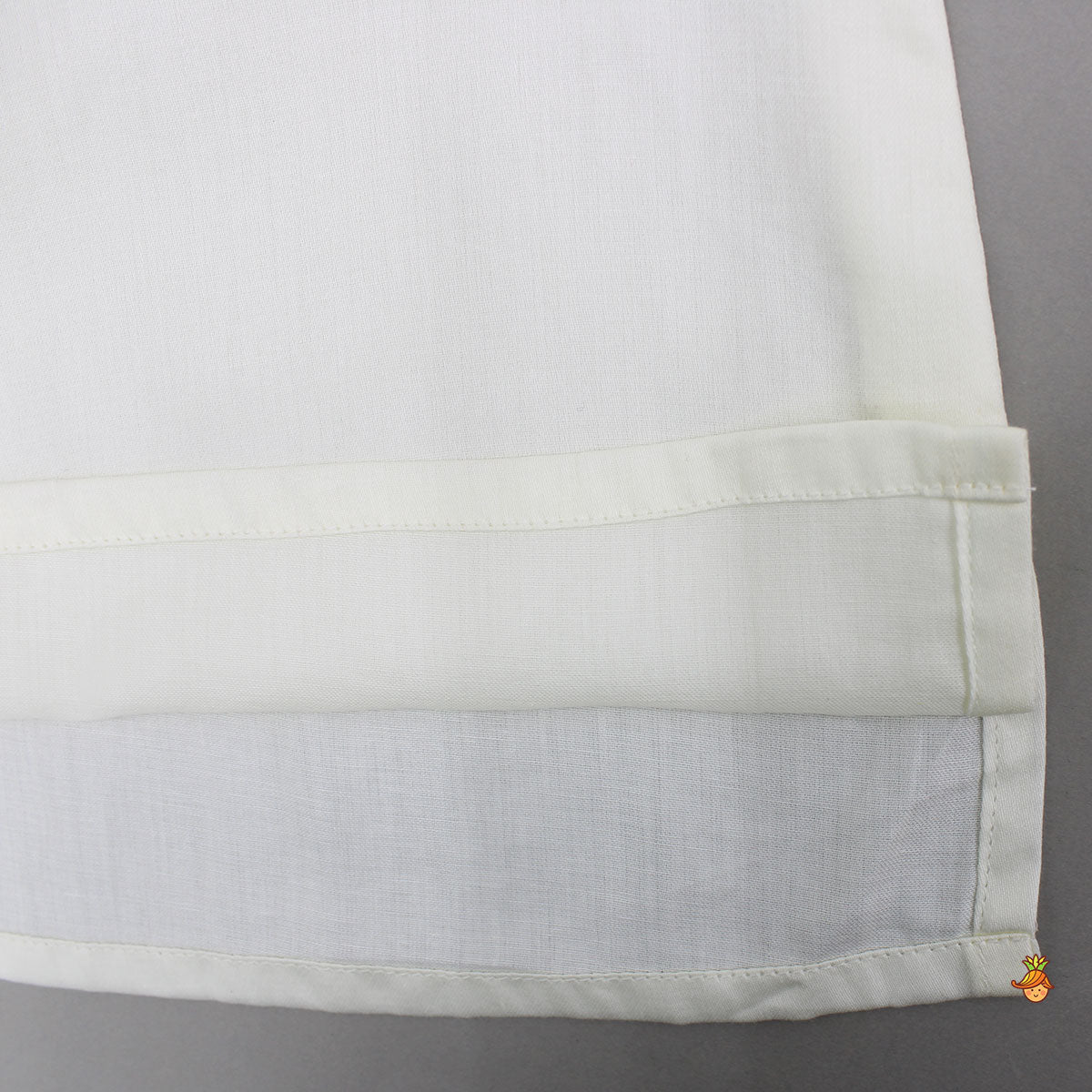 Off White Kurta With Ethnic Embroidered Front Open Jacket And Pyjama