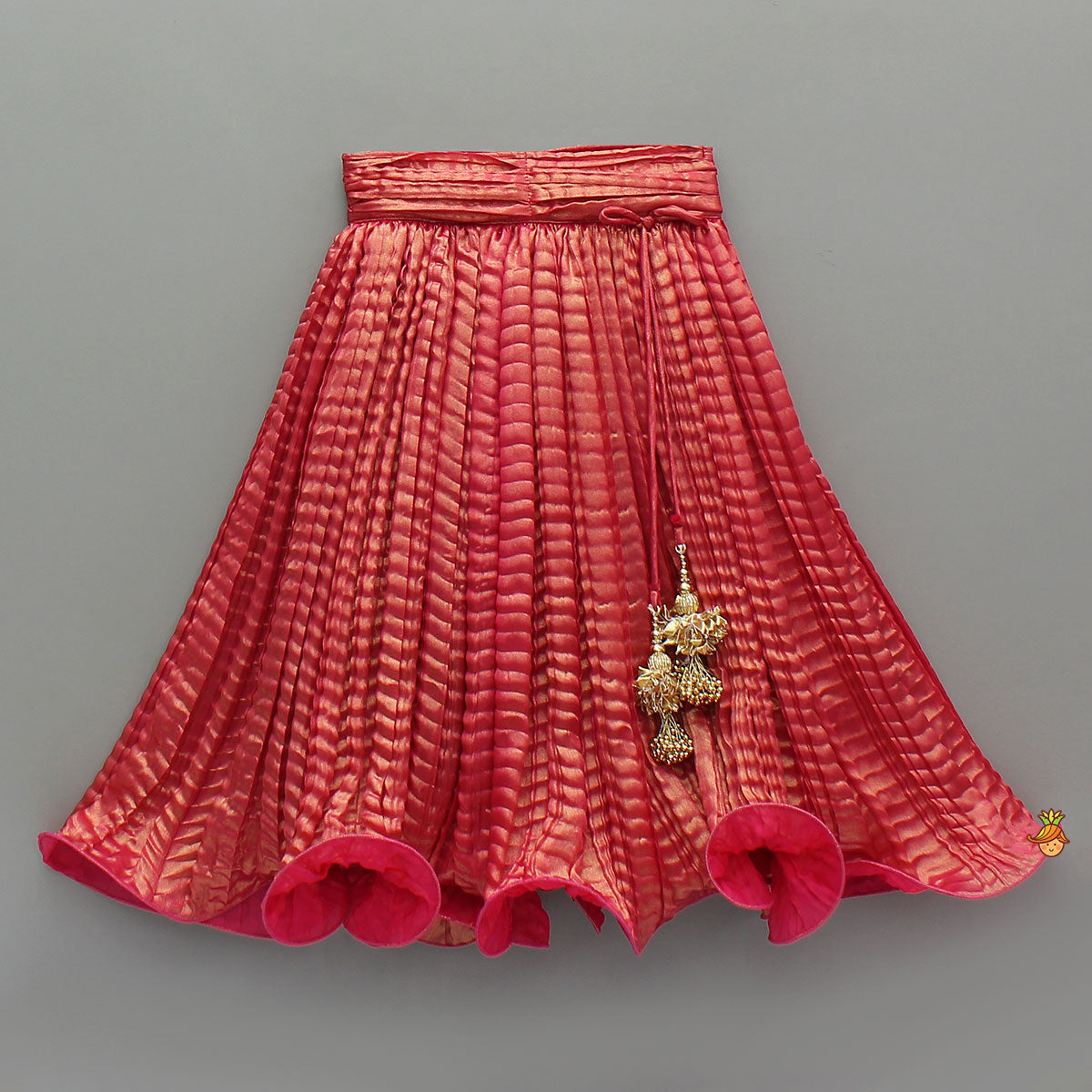 Exquisite Shimmery Halter Neck Top With Lehenga