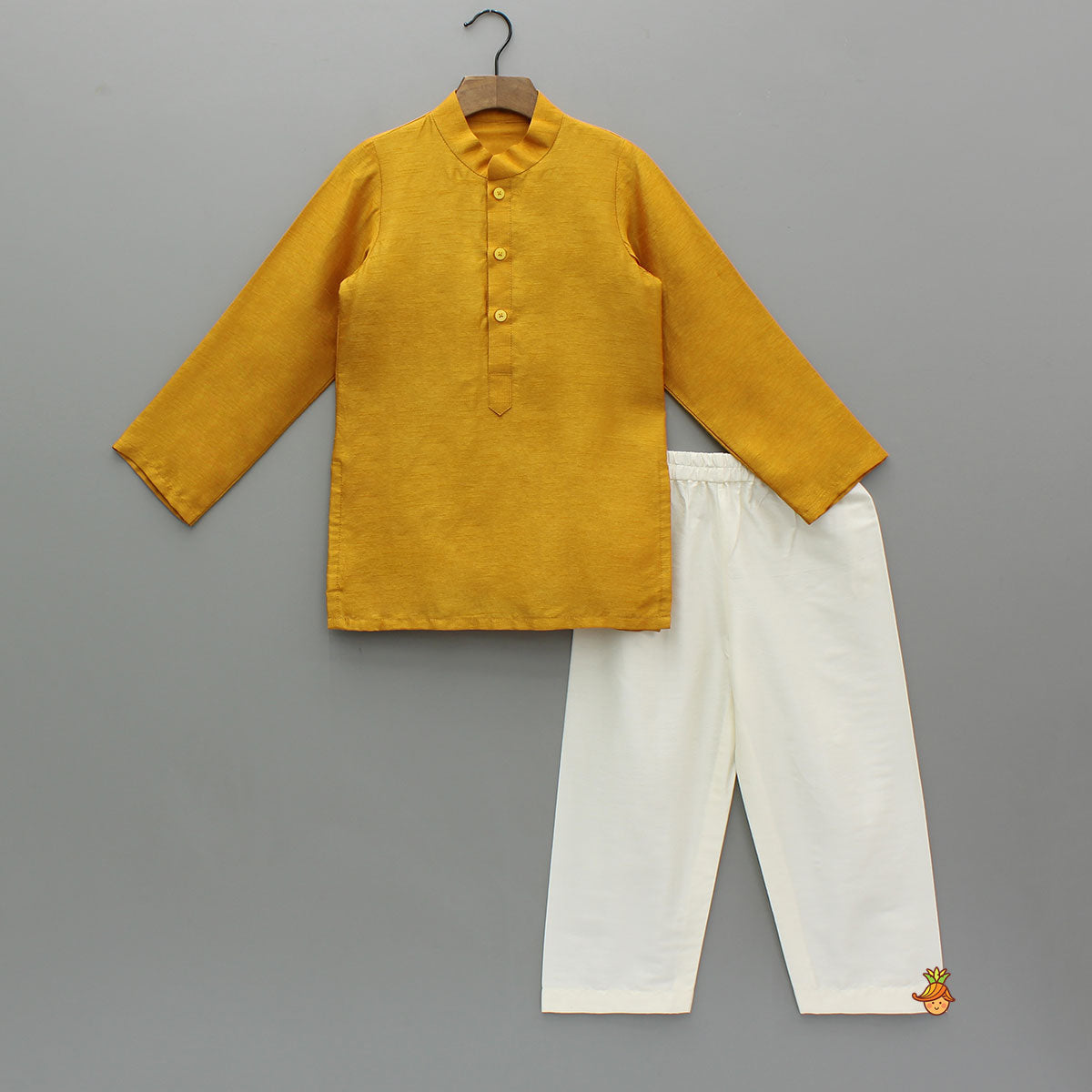 Ethnic Kurta With Front Open Embroidered Jacket And Pyjama
