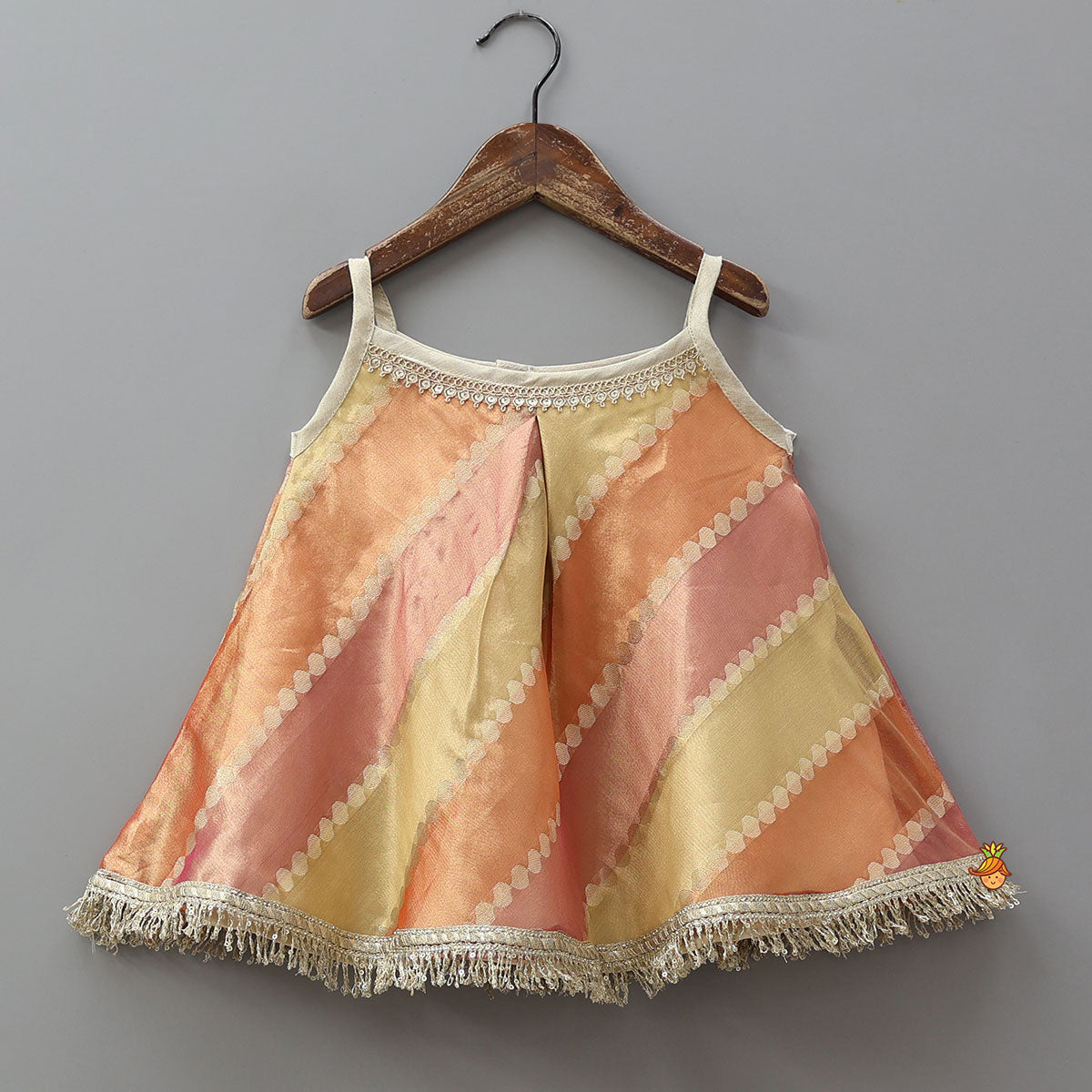 Shimmery Strappy Flowy Top With Matching Shimmery Palazzo