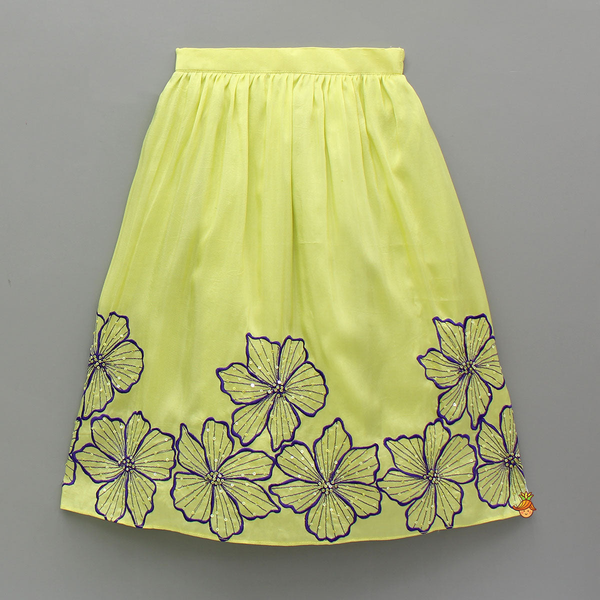 Floral Embroidered Shirt Style Top With Matching Lehenga