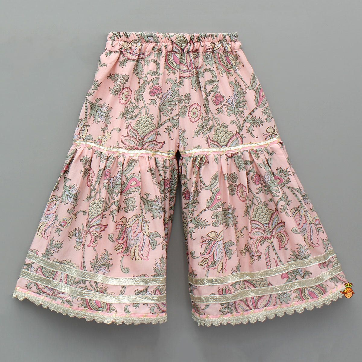 Printed Kurti With Sharara And Dupatta