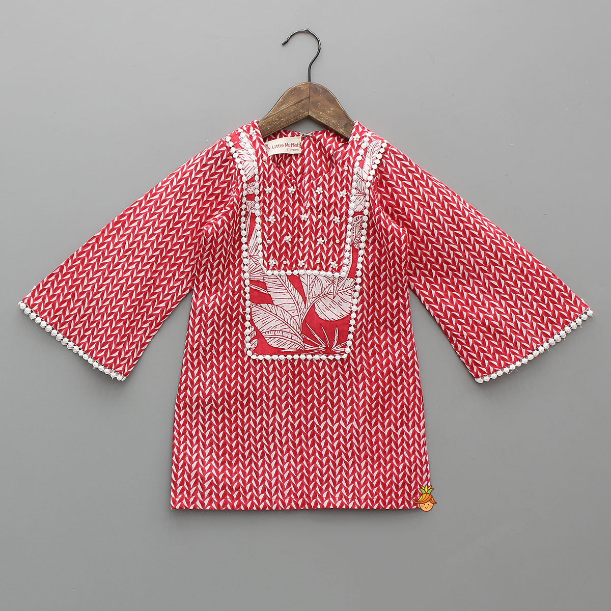 Flared Sleeves Printed Kurti And Pant