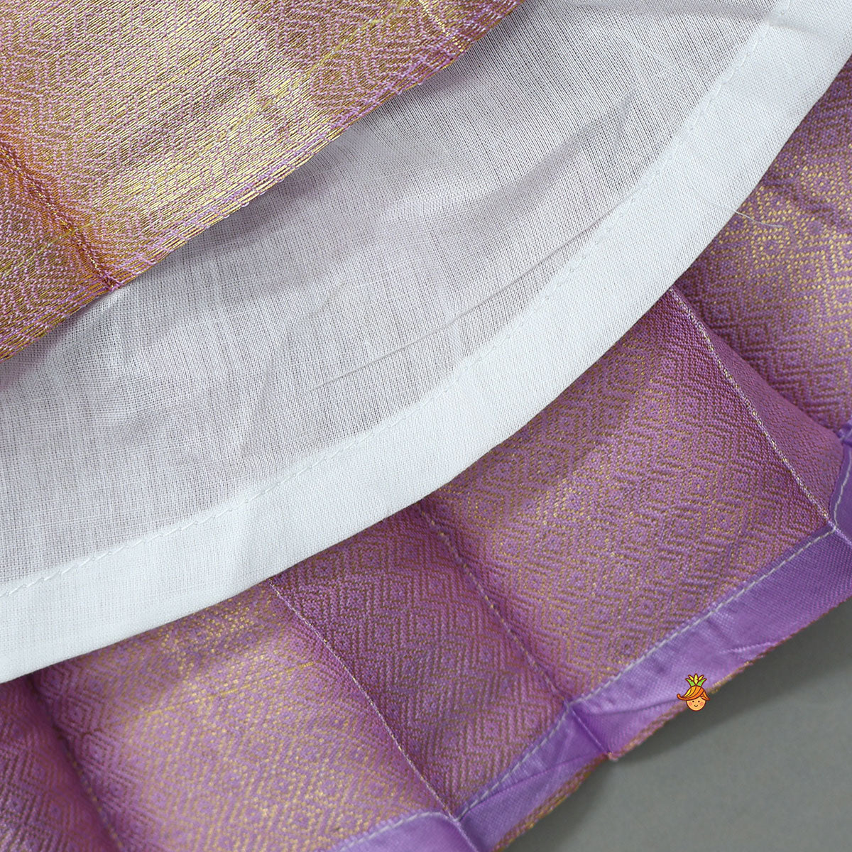 Elegant Brocade Puffed Sleeve Dress With Detachable Waistband