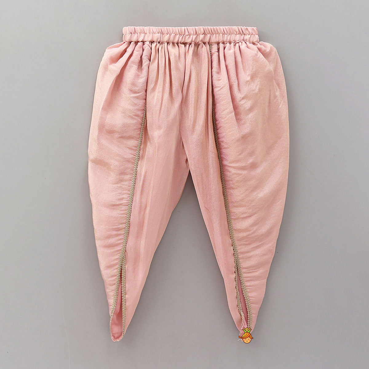 Stunning Shimmery Floral Embroidered Pleat Detailed Top With Shimmery Dhoti And Dupatta