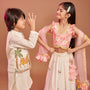 Ethnic Kurta With Beautiful Embroidered Jacket And Pyjama twinning model image 4