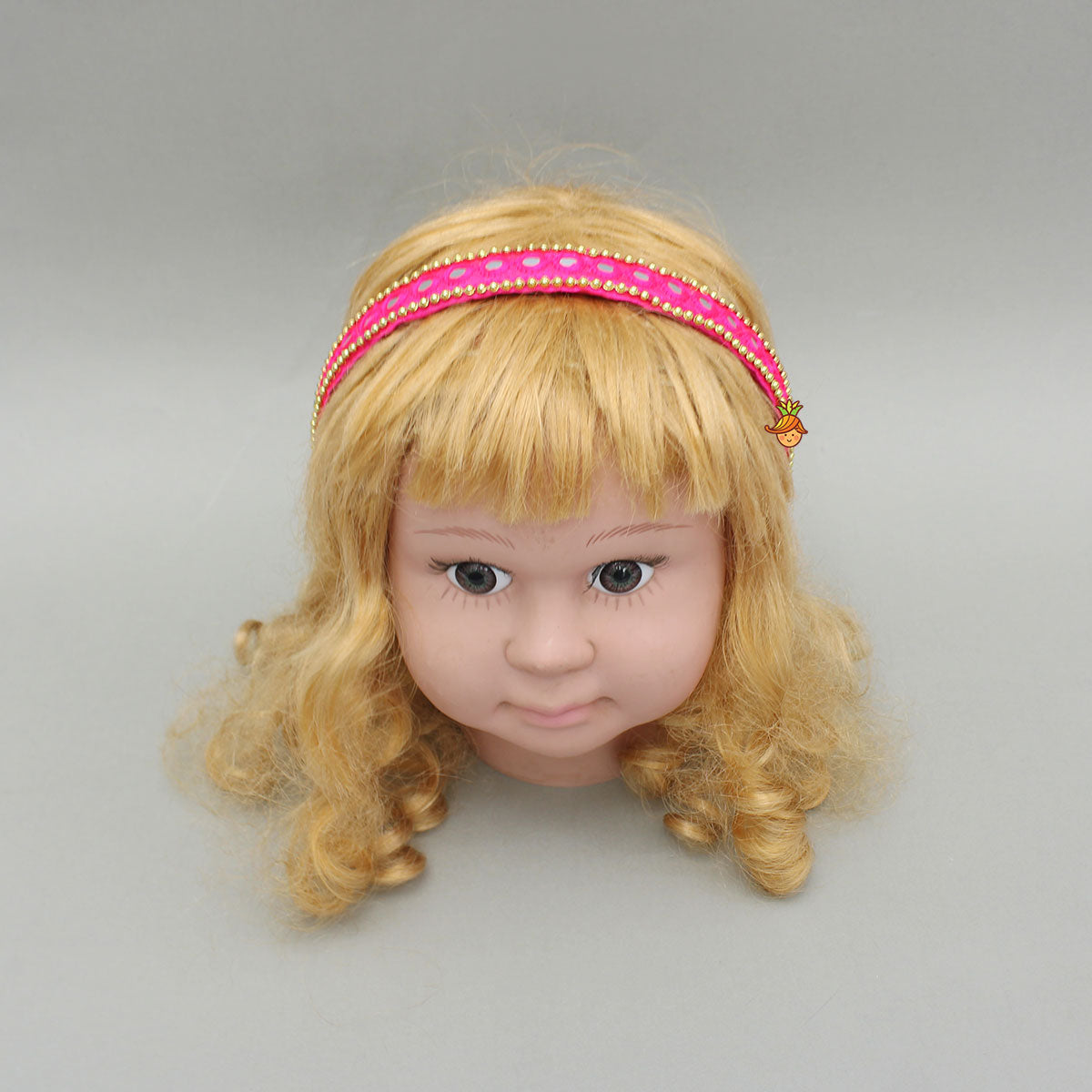 Faux Mirror Work Pink Hair Band