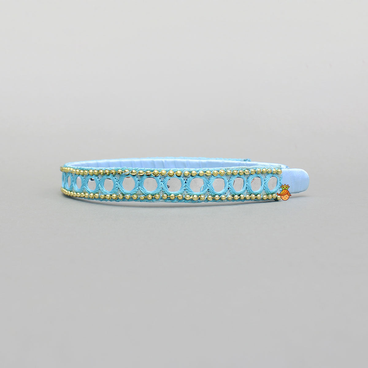 Faux Mirror Work Blue Hair Band