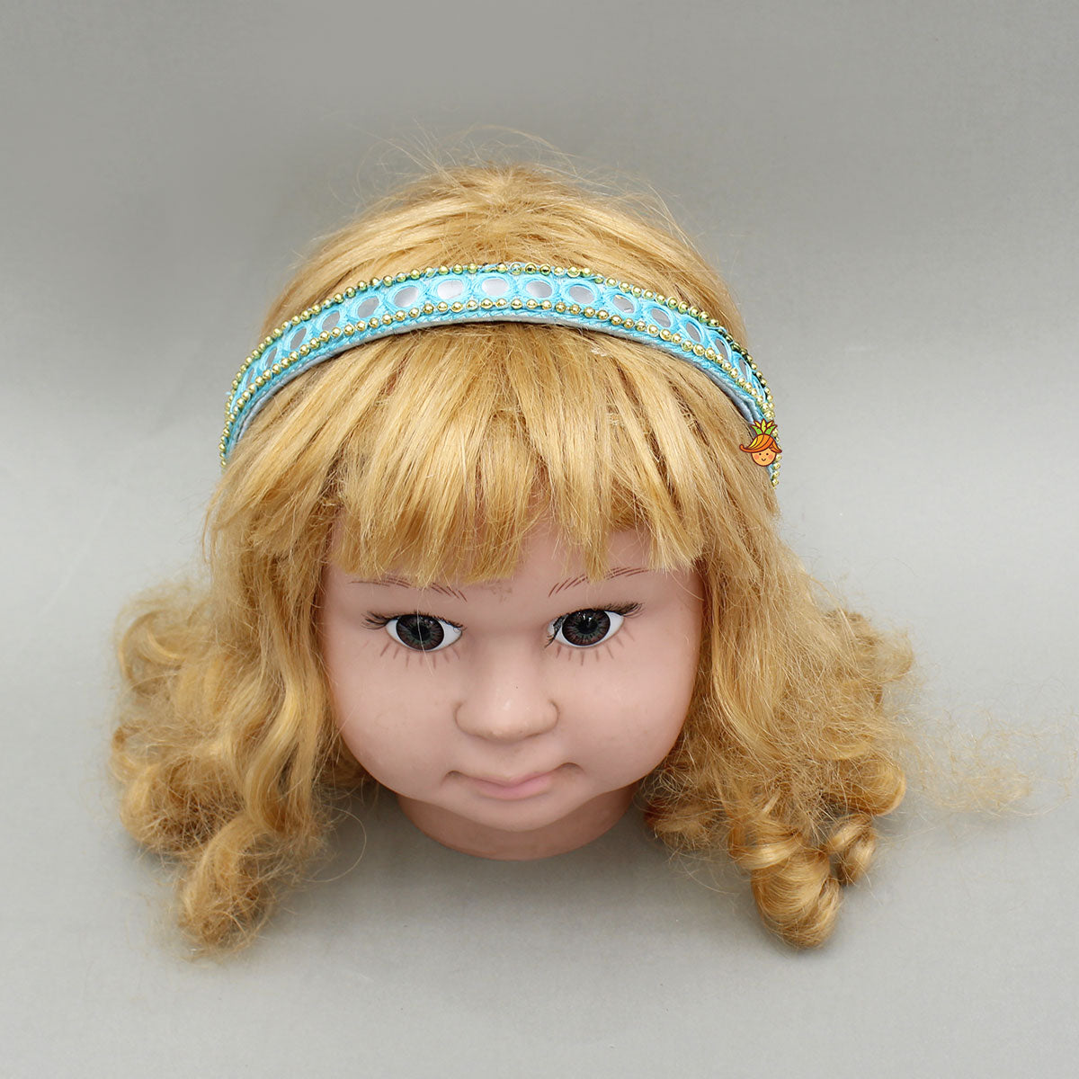 Faux Mirror Work Blue Hair Band