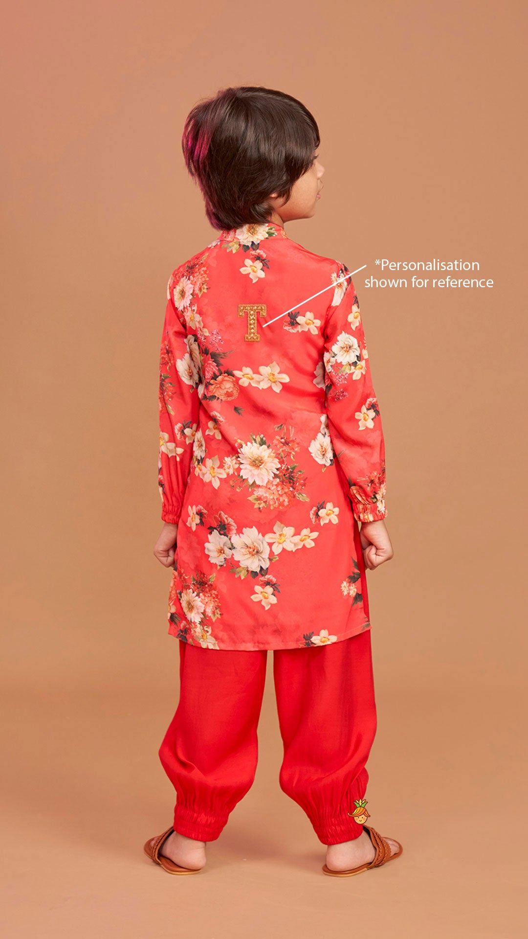 Multicolour Floral Printed Kurta With Jogger Style Pyjama