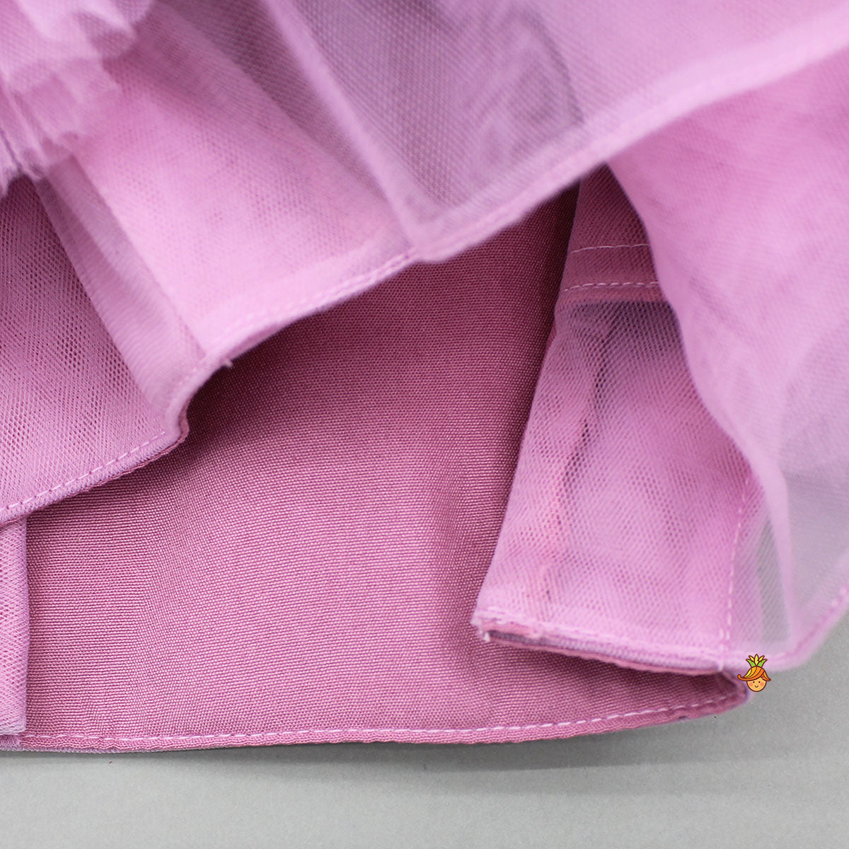 Gorgeous Pink Ruffle Net Heart Top With Ruffled Lehenga