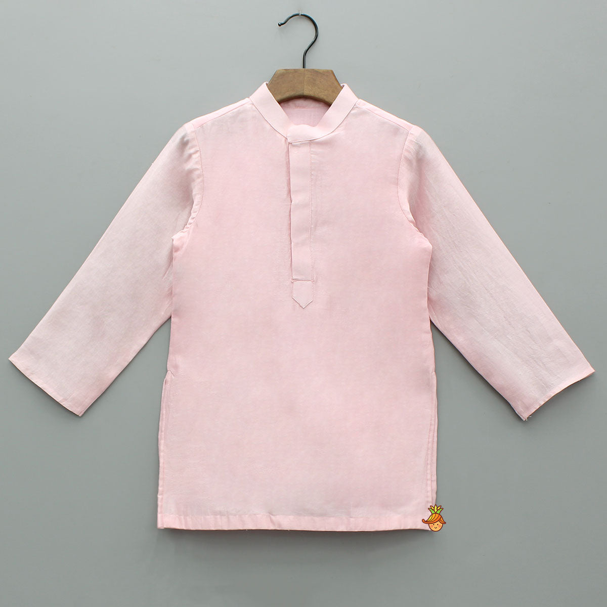 Pink Kurta With Floral Embroidered Jacket And Pyjama