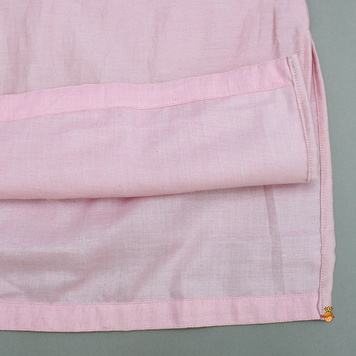 Pink Kurta With Floral Embroidered Jacket And Pyjama