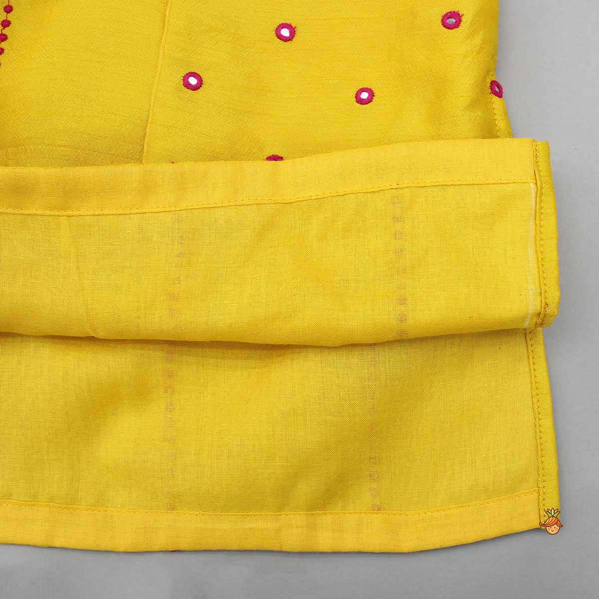 Faux Jacket Style Faux Mirror Embroidered Kurta And Pyjama