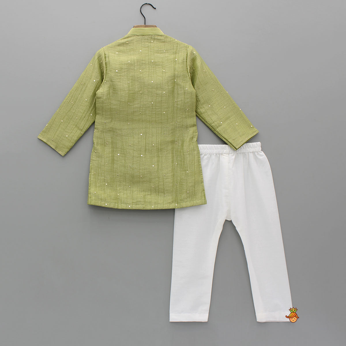 Shimmery Sequin Embroidered Ethnic Kurta With Pyjama