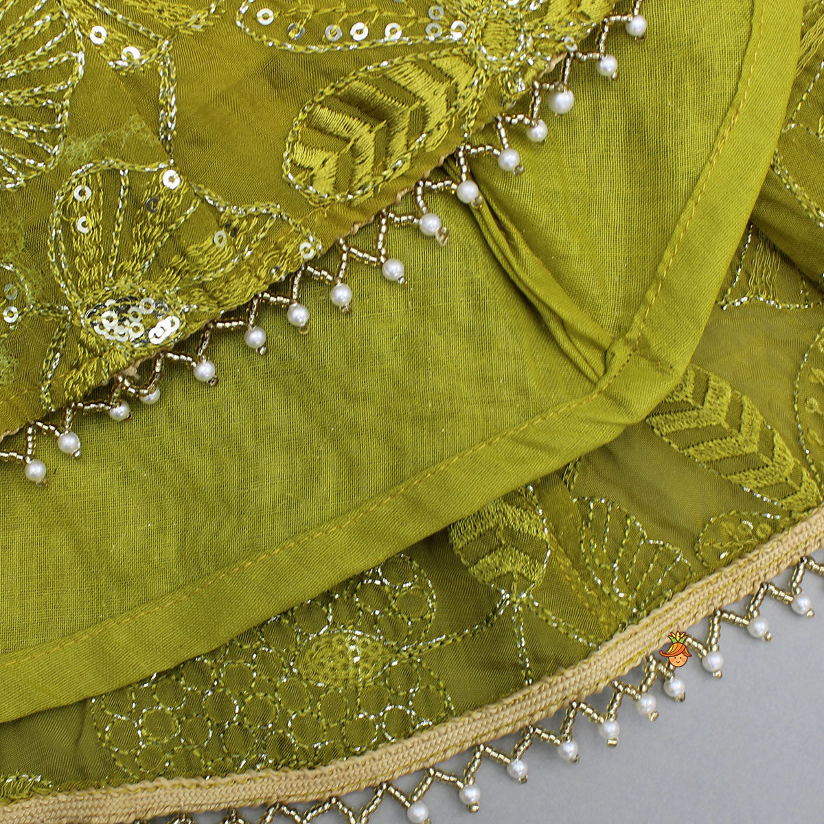 Beautiful Floral Embroidered Sleeveless Georgette Top With Dhoti And Dupatta