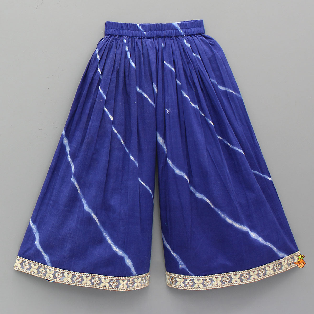 Bandhani Printed Kurti With Leheriya Sharara And Matching Dupatta
