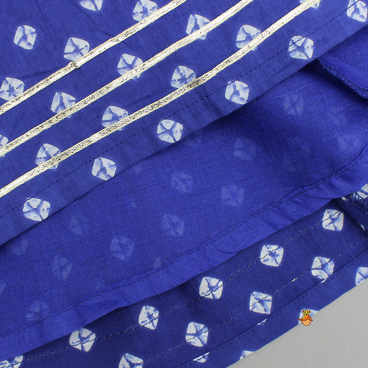 Bandhani Printed Kurti With Leheriya Sharara And Matching Dupatta