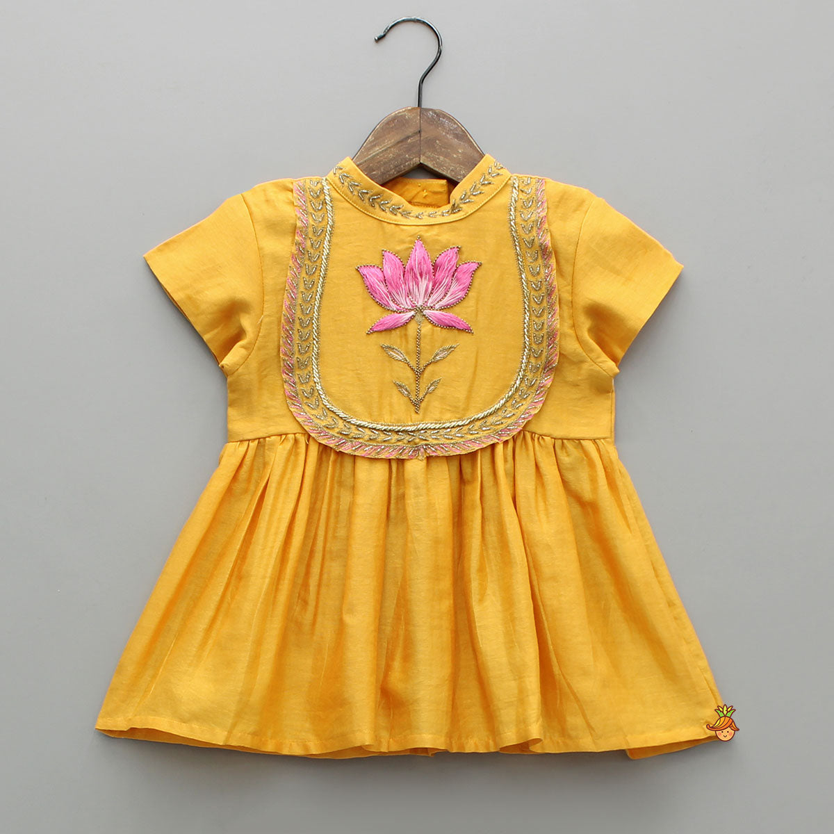 Embroidered Yoke Top With Sharara