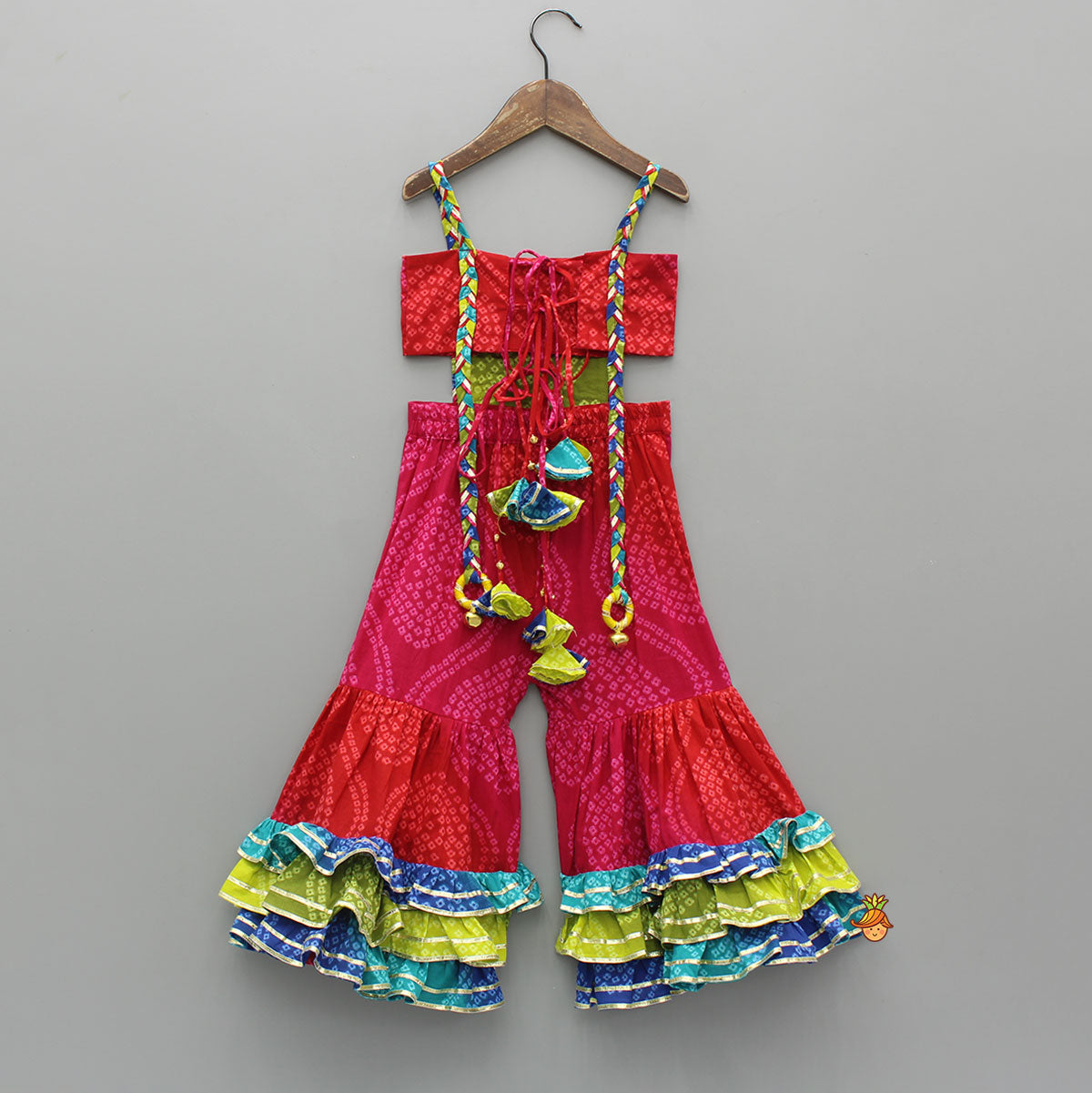 Stunning Multicolour Lace Detailed Embellished Jumpsuit With Matching Hairband