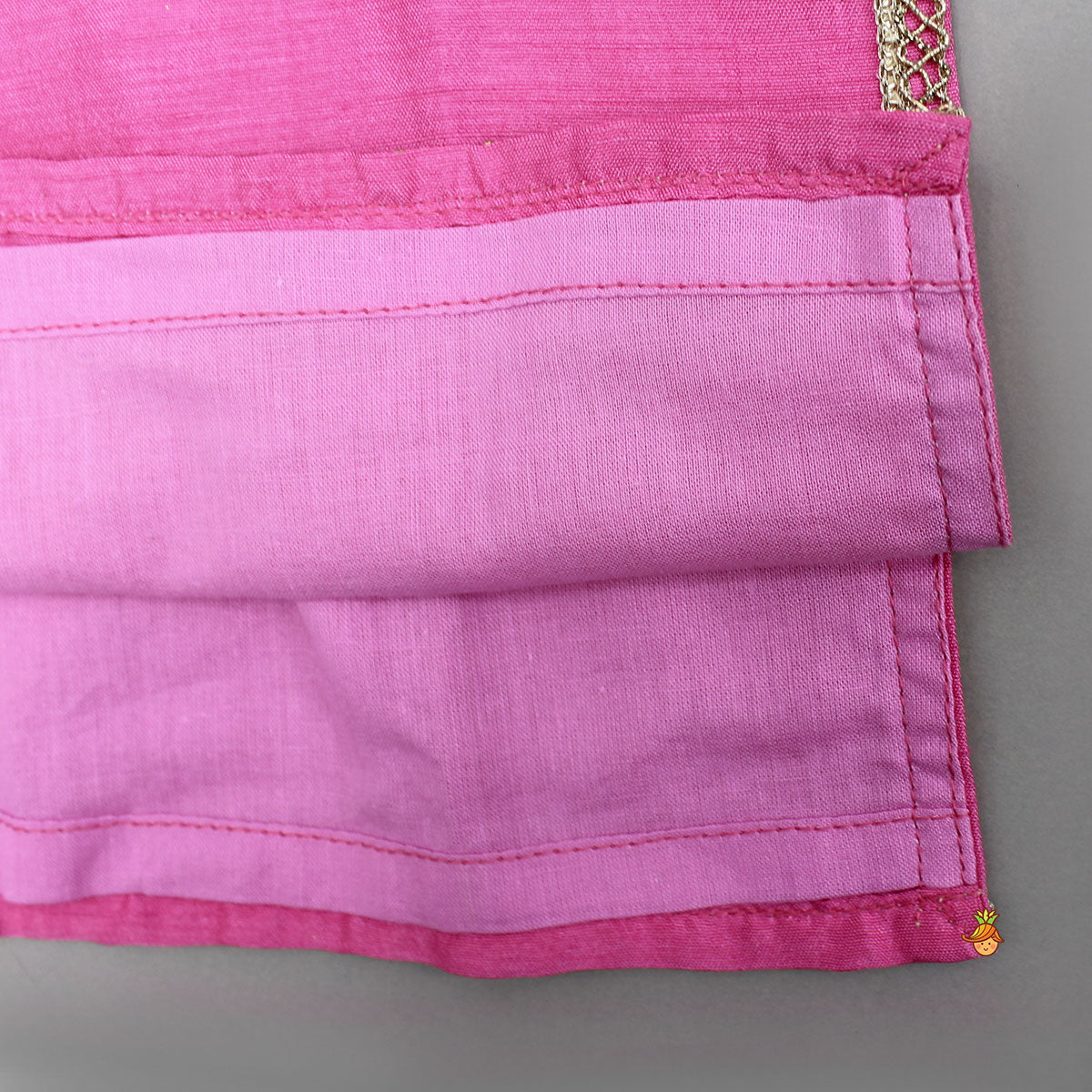 Elegant Yoke-Detail Kurti With Matching Salwar And Dupatta