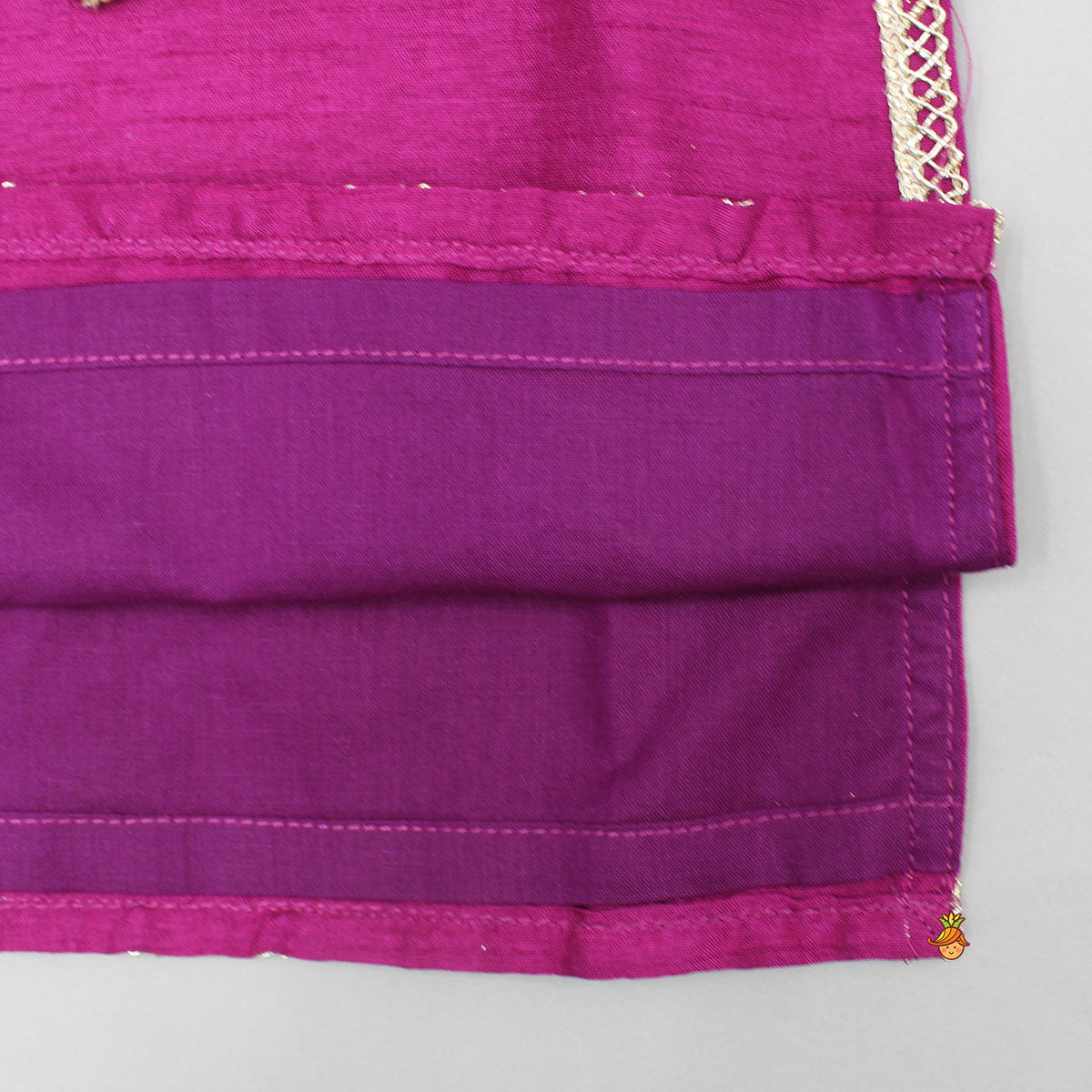 Yoke-Detail Ethnic Kurti With Matching Salwar And Dupatta