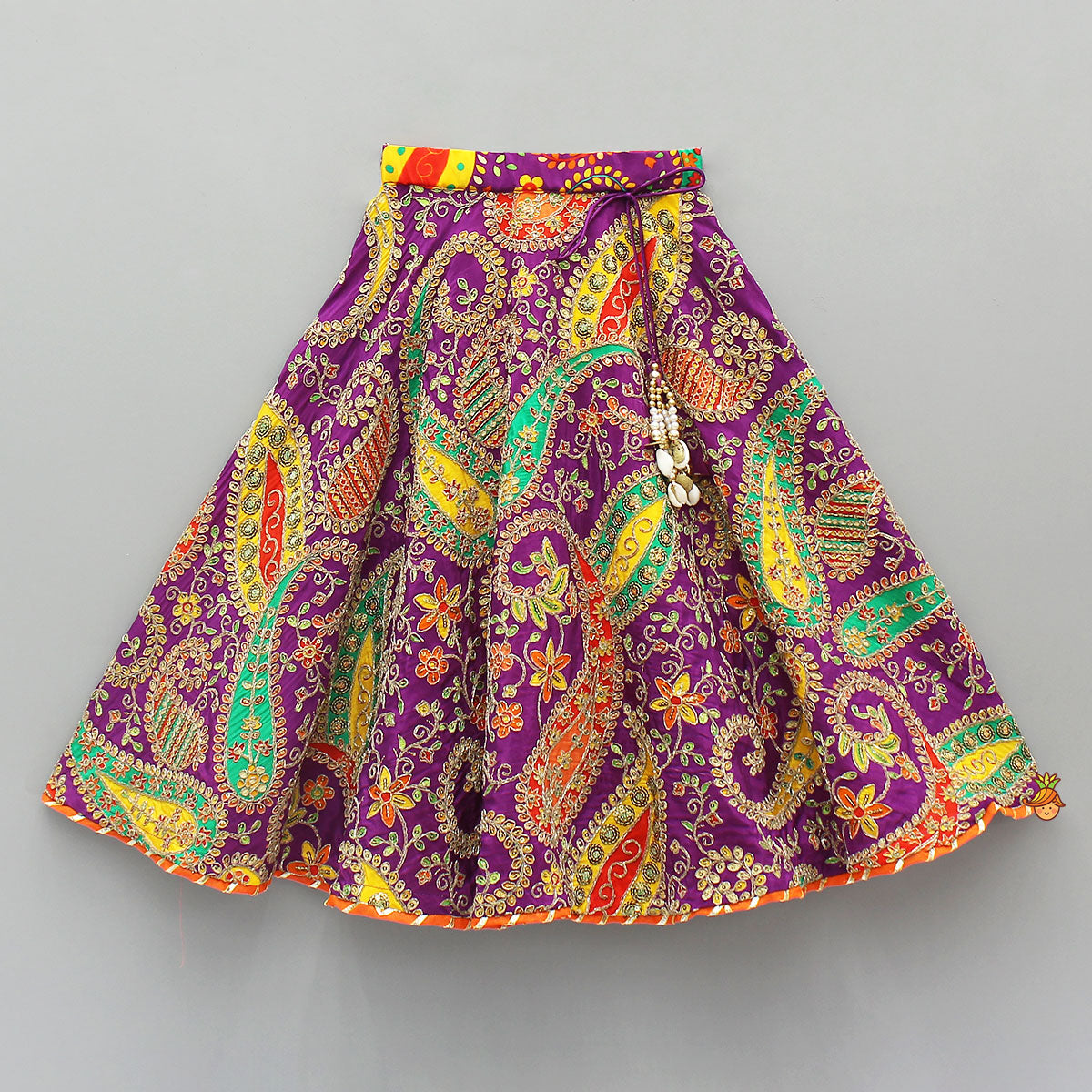 Beautifully Heavy Embroidered Strappy Top And Lehenga With Contrasting Dupatta