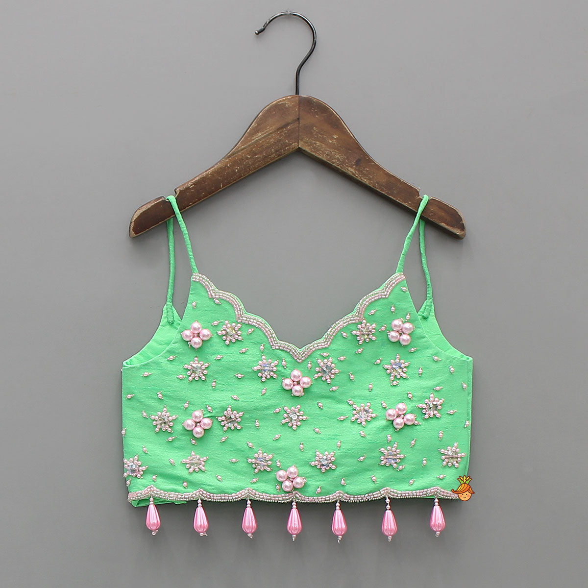 Hand-Embroidered Top With Stylish Lehenga And Matching Dupatta