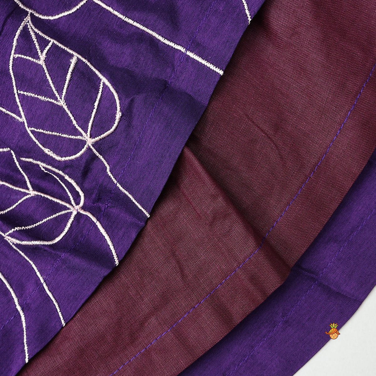 Leaf Embroidered Kurti With Matching Embroidered Palazzo And Dupatta