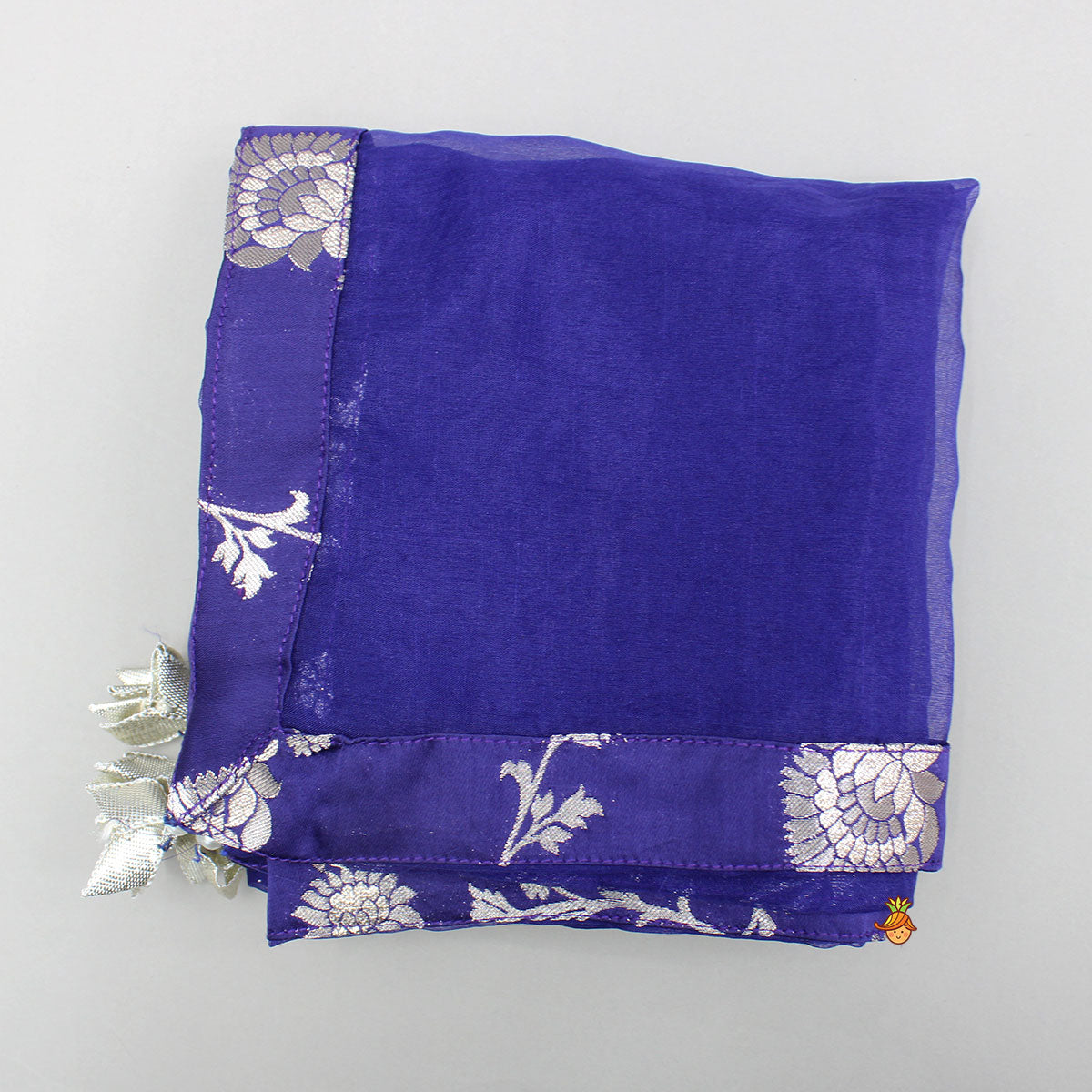 Beautiful Lace Adorned Kurti With Floral Palazzo And Dupatta