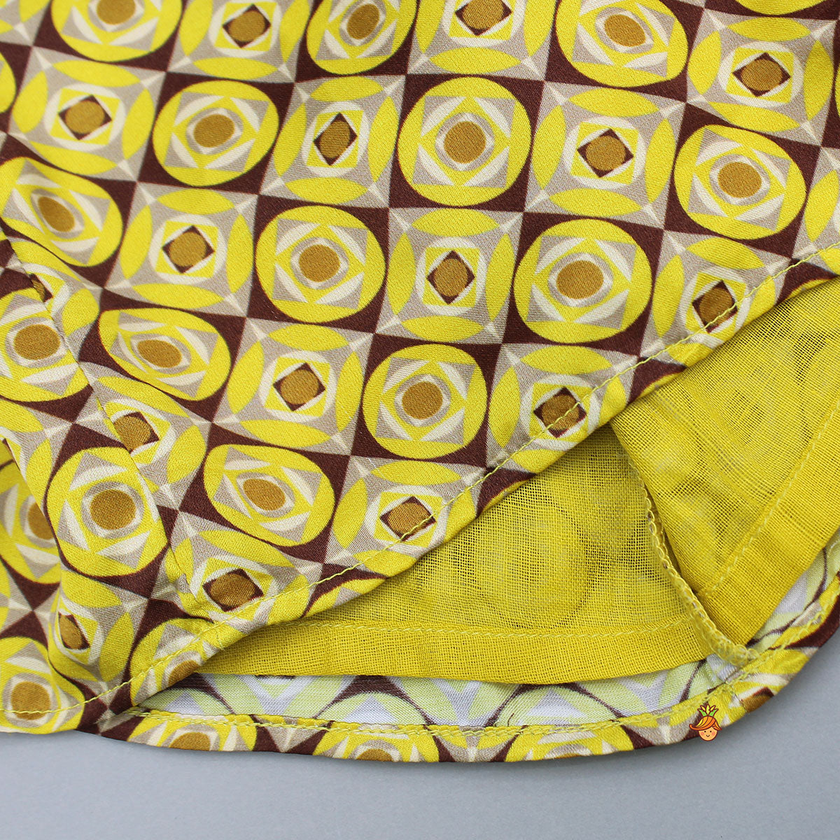 Printed Asymmetrical Placket Kurta With Dhoti