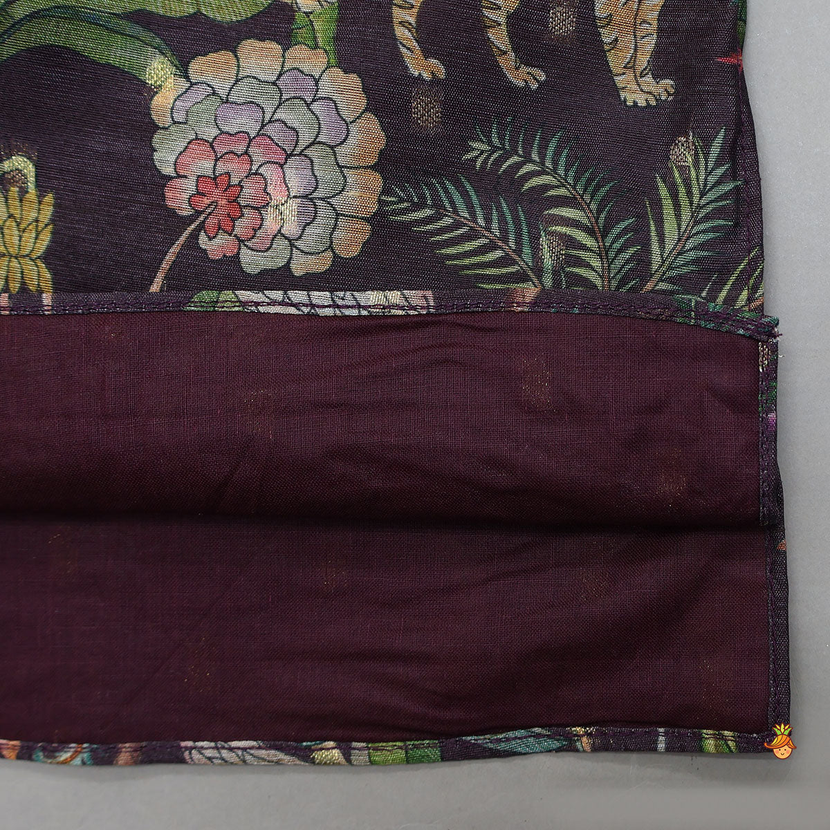 Jungle Printed Jacket Style Ethnic Kurta With Pyjama